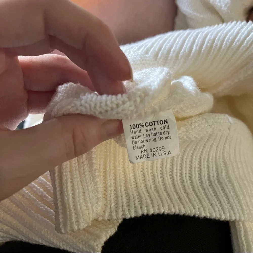Vintage DVF Cream Textured Grandpacore Sweater
